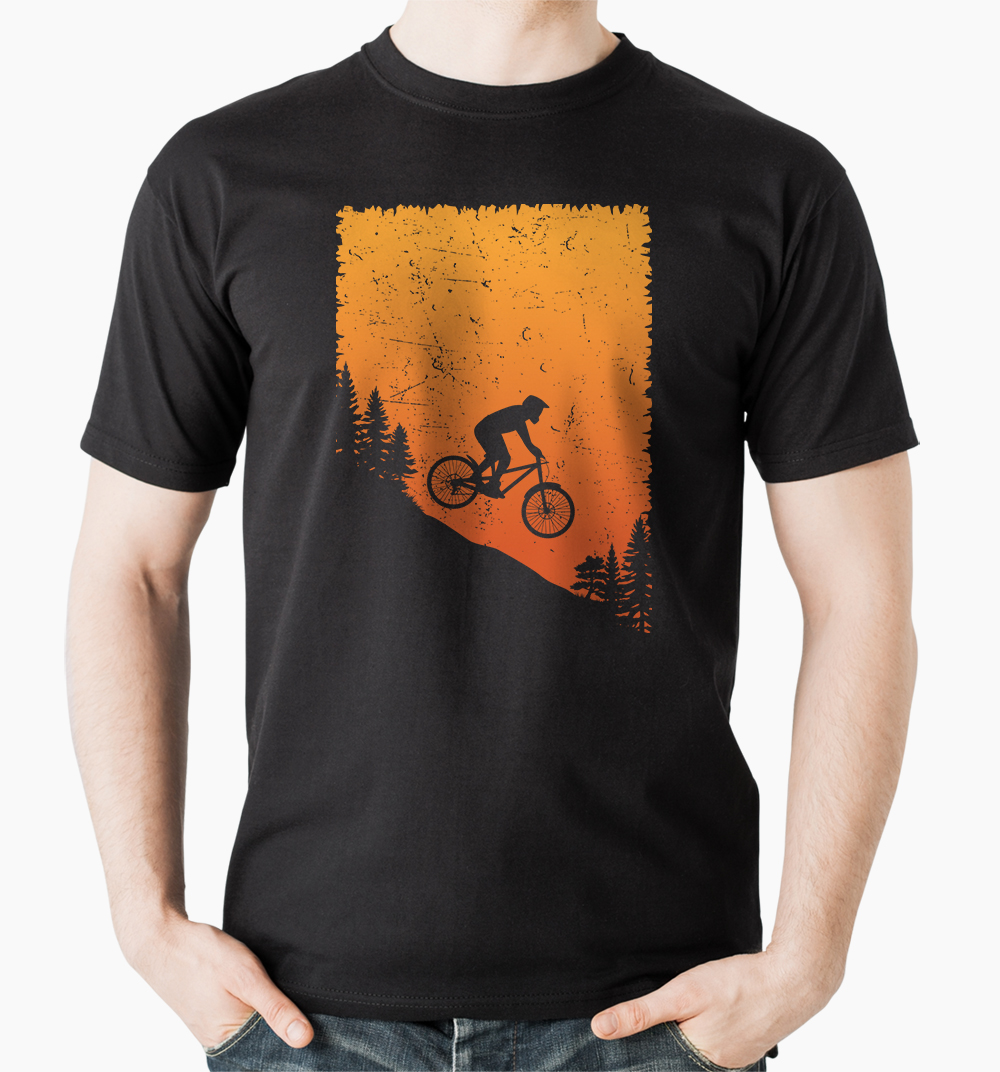 Tričko s potiskem Downhill tričko s kolem