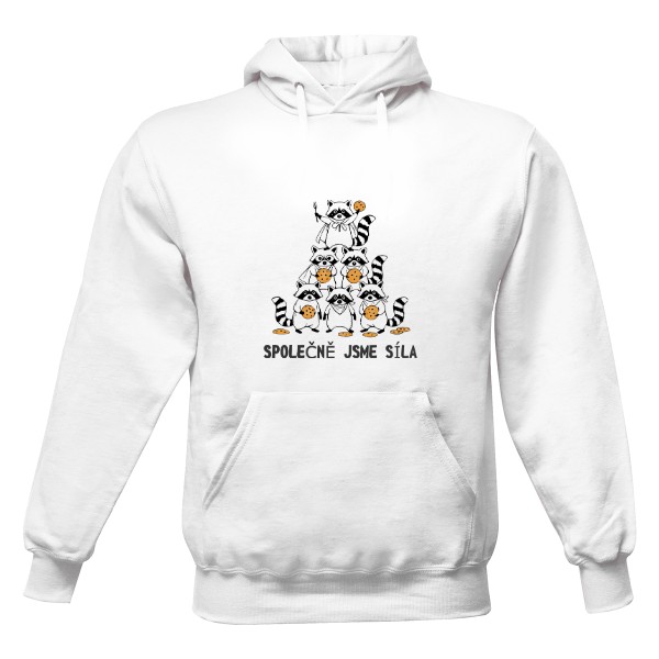 Pánská mikina s kapucí Just Hoods s potiskem mývala !!! Společně jsme sila !!!